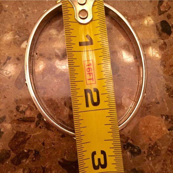 18K White gold and Yellow gold bangle bracelet - Picture 8 of 10